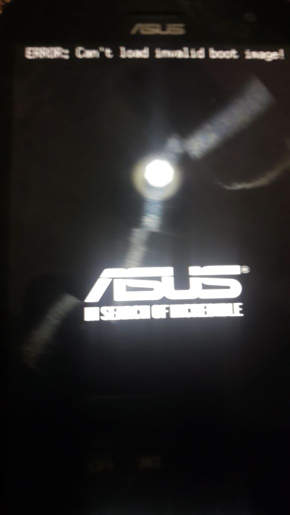 حصريا حل مشكلة ASUS  فقدان ملف (Zenfone Z00ED ) Error can't load invalid boot image ( boot image )