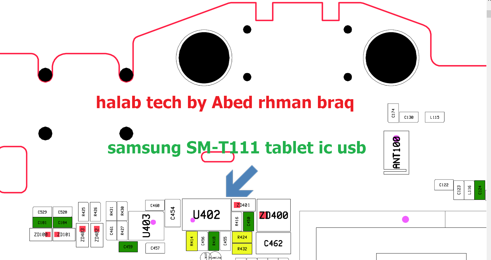 SAMSUNG SM-T111 حل مشكلة الشحن وعدم تعرف