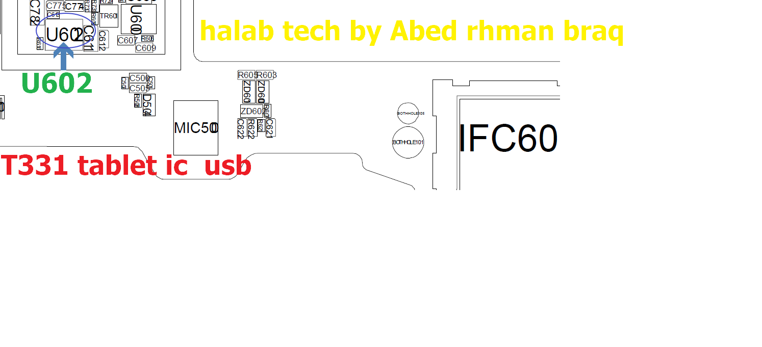 SAMSUNG SM-T331 TABLET IC USB