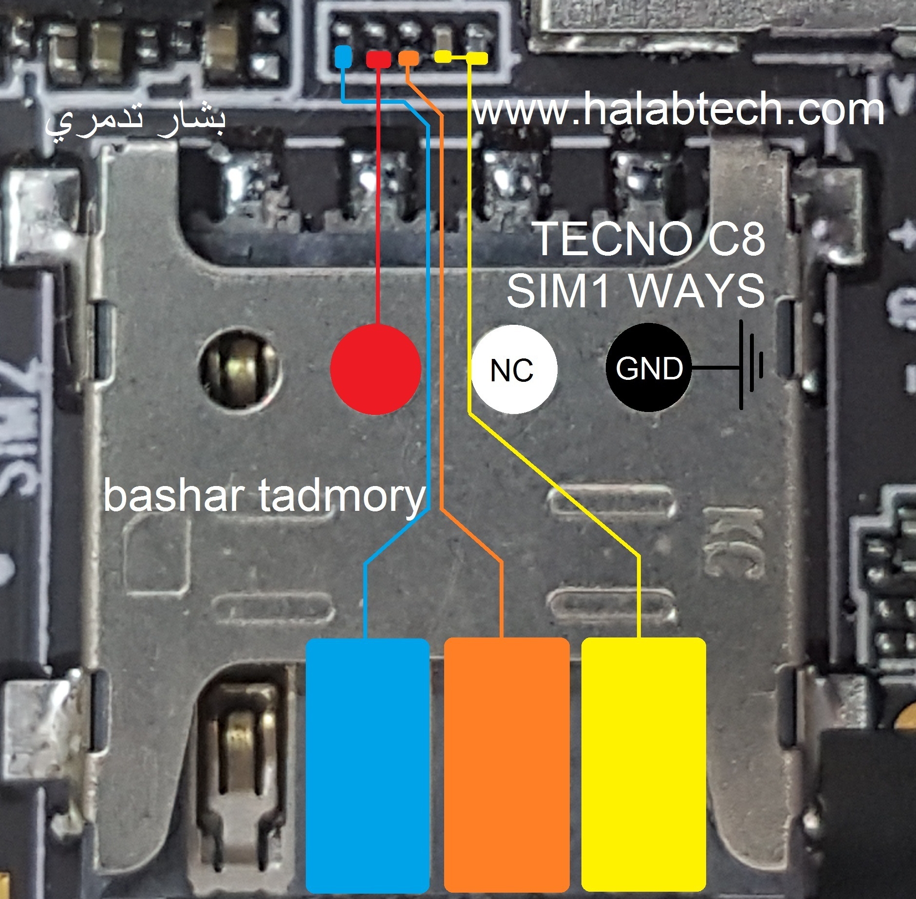 مسارات السيم لجهاز Tecno C8