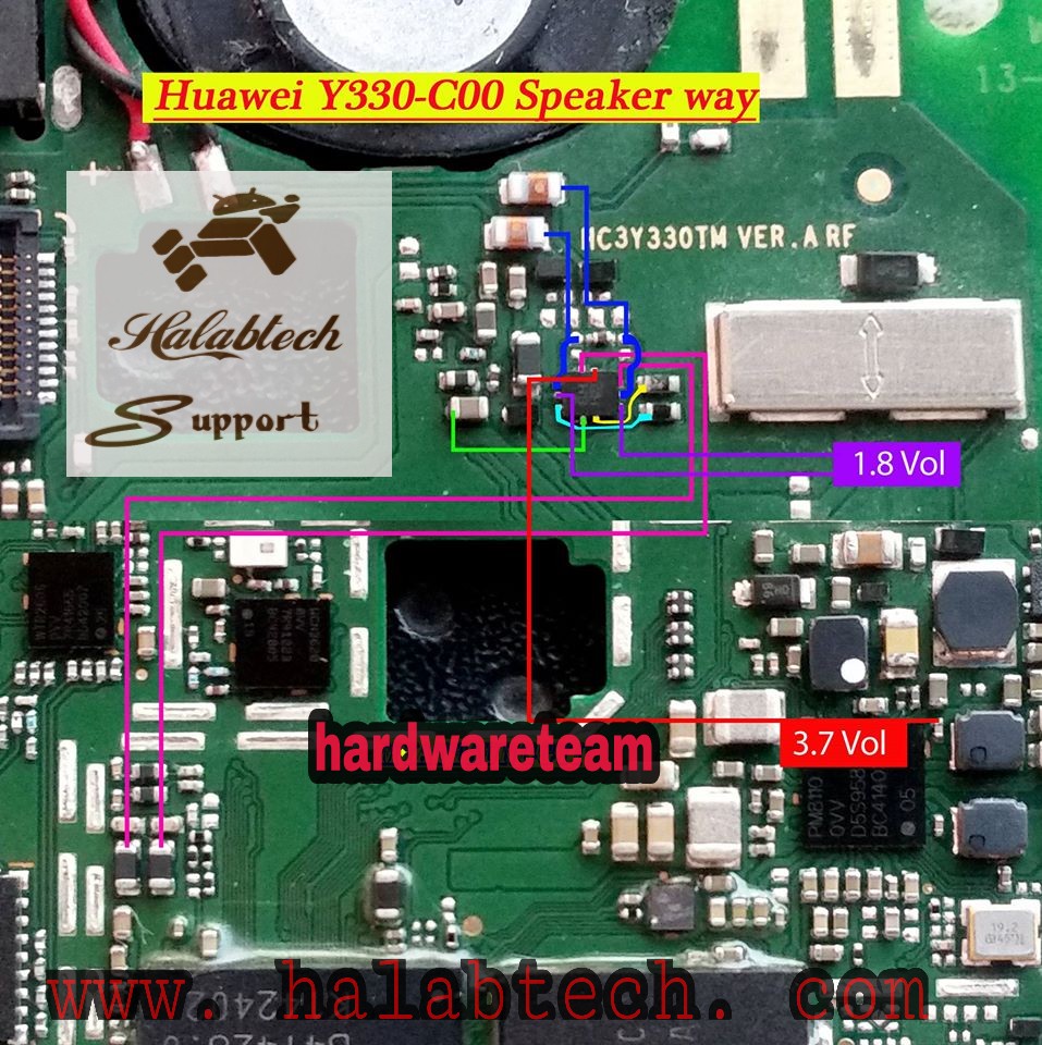 مسار الصوت HUAWEI Y330-C00 Speaker